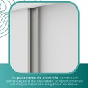 Ver imagem 6 de Guarda Roupa Casal 100% Mdf 3 Portas de Correr 6 Gavetas com Espelho Central Fênix - Mais Móveis