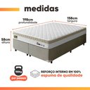 Ver imagem 3 de Cama Box Queen Espuma Ortopédica Onix D45 158x198x58cm Hellen - Suporta até 150 kg por Pessoa