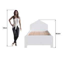 Cama Infantil em Mdf 15mm com Cabeceira Casinha 193cm X 95cm Dylan - 4