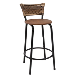 Banco para Bancada Cozinha Gourmet Junco Cappuccino Balcão Ilha Banqueta 60cm Itagold - 1