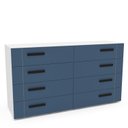 Ver imagem 2 de Cômoda 8 Gavetas Lisboa Azul/Branco