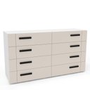Ver imagem 2 de Cômoda 8 Gavetas Lisboa Bege/Branco/Creme