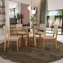 Ver imagem 1 de Conjunto Sala de Jantar Madeira Maciça 4 Cadeiras Kappesberg