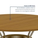 Ver mais imagens de Mesa de Jantar Redonda 4 Lugares MDF Corda Náutica 120cm Troma Bege Dourado/Bege