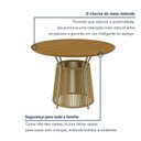 Ver imagem 6 de Mesa de Jantar Redonda 4 Lugares MDF Corda Náutica 120cm Troma Bege Dourado/Bege