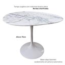 Ver imagem 4 de Mesa de Jantar Sol Saarinen Orgânica e Marmore Branco Extra 90x80cm