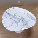 Ver imagem 2 de Mesa de Jantar Sol Saarinen Orgânica e Marmore Branco Extra 90x80cm