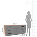 Ver imagem 3 de Cômoda 6 Gavetas Lisboa 