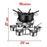 Conjunto Para Fondue 22 Peças Potes Inox - 2