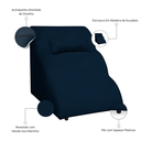 Ver imagem 3 de Escada Pet 46cm Estofada para Cachorro Nuvem R01 Veludo Azul Marinho - Annie Decor