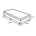 Ver imagem 2 de Cama Box Baú Solteirão Homequeen Corino Bege 41x96x203