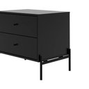 Ver imagem 4 de Conjunto 2 Mesas de Cabeceira e Cômoda 6 Gavetas Jasper - Preto Fosco