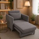 Ver imagem 1 de Poltrona Confortável 125cm Daiana Suede Cinza Império Decor