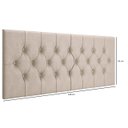 Ver imagem 6 de Cabeceira Painel Cama Casal 1,40 Capitonê Box Estofada - Areia Suede