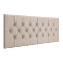 Ver imagem 2 de Cabeceira Painel Cama Casal 1,40 Capitonê Box Estofada - Areia Suede