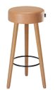 Ver imagem 5 de Kit 2 Banquetas Media Paris 60cm Pé Madeira Bar Cozinha Espaco Gourmet Couro PU Caramelo