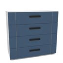 Ver imagem 2 de Cômoda para Quarto 4 Gavetas Lisboa Azul/Branco