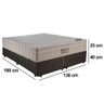 Cama Box Casal Suede Bipartido + Colchão Ortobom Airtech Molas Ensacadas 65x138x188 Marrom - 3