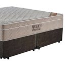 Ver imagem 5 de Cama Box Casal Suede Bipartido + Colchão Ortobom Airtech Molas Ensacadas 65x138x188 Marrom