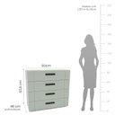 Ver imagem 3 de Cômoda 4 Gavetas Lisboa 