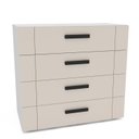 Ver imagem 2 de Cômoda 4 Gavetas Lisboa Bege/Branco/Creme