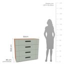 Ver imagem 3 de Cômoda 4 Gavetas Lisboa