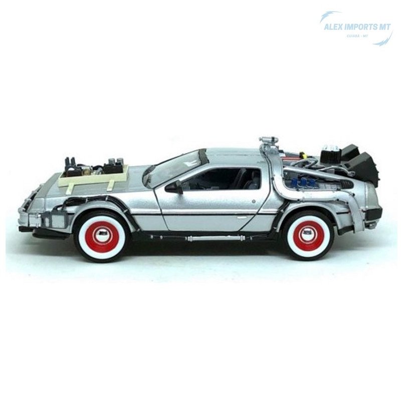 Miniatura Carro Carro Delorean Time Machine Carro de Filmes - 3