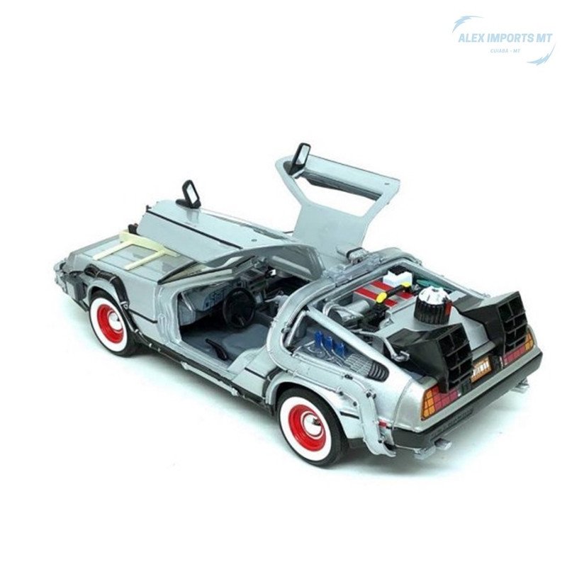 Miniatura Carro Carro Delorean Time Machine Carro de Filmes - 2