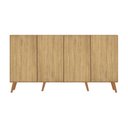 Ver imagem 7 de Aparador Buffet com 4 Portas Retrô 123cm Multimóveis MP1910 Madeirado/Natural