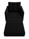 Ver imagem 1 de Poltrona Cama Solteiro 2 em 1 Conforto, Elegância Veludo:Preto