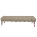 Ver imagem 5 de Recamier Estofada Casal Queen Luxo Veludo Bege Escuro Ateliê do Conforto Recamier Casal Queen Estofa