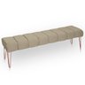 Recamier Estofada Casal Queen Luxo Veludo Bege Escuro Ateliê do Conforto Recamier Casal Queen Estofa - 1