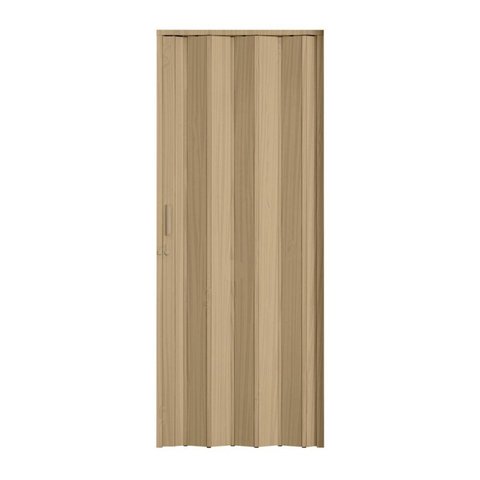 Porta Sanfonada de PVC 210cm x 72cm Plastporta Bcf Marrom/Carvalho Prata