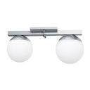 Ver imagem 6 de Painel Plafon Sobrepor de Teto Deluxe Duplo Jabuticaba Titanio com Globo Vidro Fosco 10cm