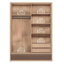 Ver imagem 7 de Guarda-Roupa 02 Portas de Correr 4 Gavetas MDP Volpe Marrom/Wood/Terracota