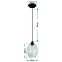 Ver imagem 2 de Kit 6 Pendentes Barril Incolor Brilho Luminaria Teto Branco