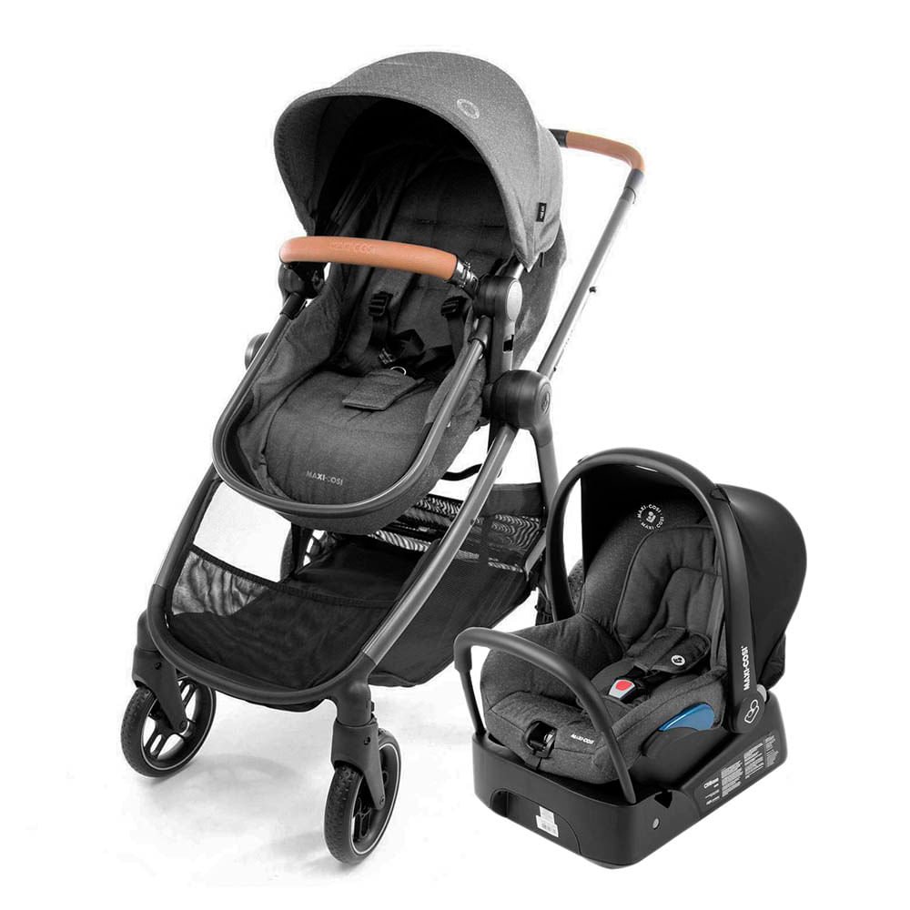 Carrinho Travel System Anna³ Maxi-Cosi Trio com Base - Cinza - 1