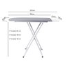 Mesa Tábua de Passar Roupas Dobrável Aço Resistente Tecido Térmico 3 Regulações - Branco -RPM - 6