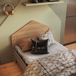 Cama Infantil em Mdf 15mm com Cabeceira Casinha 193cm X 95cm Dylan - 5