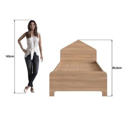 Cama Infantil em Mdf 15mm com Cabeceira Casinha 193cm X 95cm Dylan - 4
