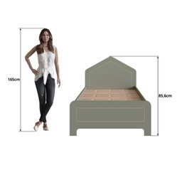 Cama Infantil em Mdf 15mm com Cabeceira Casinha 193cm X 95cm Dylan - 4