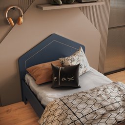 Cama Infantil em Mdf 15mm com Cabeceira Casinha 193cm X 95cm Dylan - 5