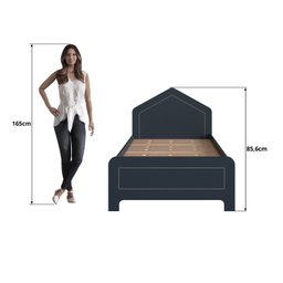 Cama Infantil em Mdf 15mm com Cabeceira Casinha 193cm X 95cm Dylan - 4