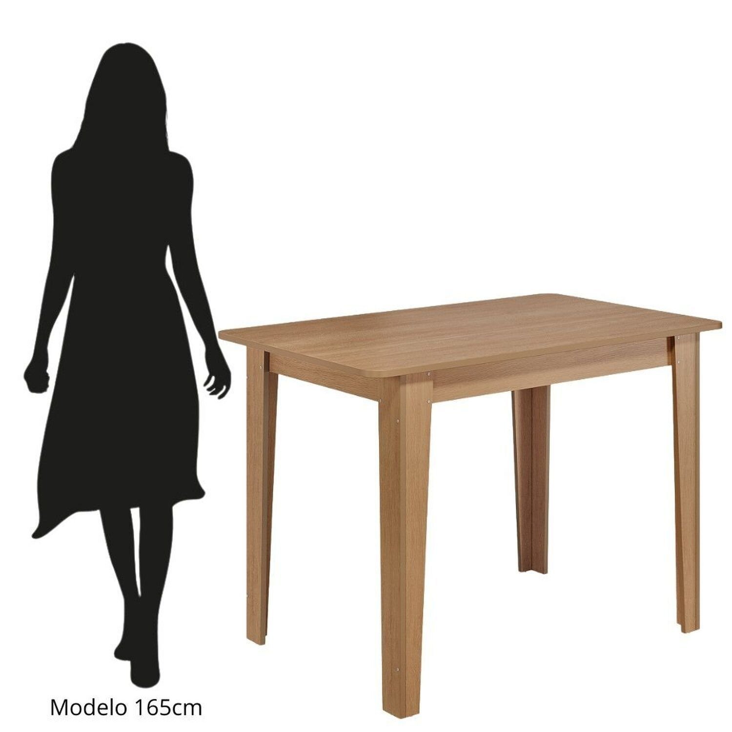 Conjunto de Jantar 4 Lugares com Mesa Retangular Tampo MDF 1,10m e 4 Cadeiras Delta Nicoli  - 10