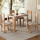 Ver mais imagens de Conjunto de Jantar 4 Lugares com Mesa Retangular Tampo MDF 1,10m e 4 Cadeiras Delta Nicoli