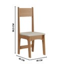Ver imagem 5 de Conjunto de Jantar 4 Lugares com Mesa Retangular Tampo MDF 1,10m e 4 Cadeiras Delta Nicoli