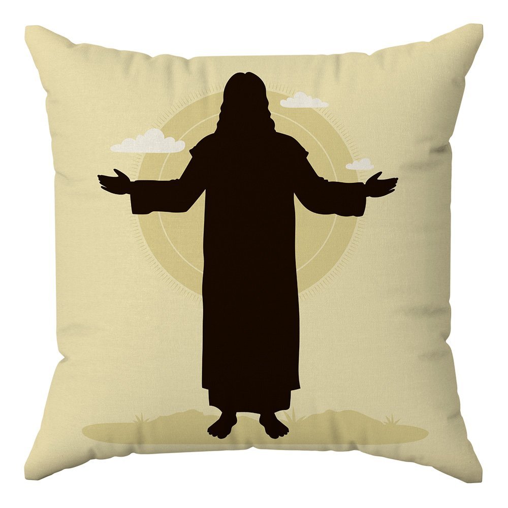 Kit 3 Capas Almofadas Jesus Cristo Salvador 45x45 Id Decor Natal - 2