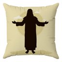 Ver imagem 2 de Kit 3 Capas Almofadas Jesus Cristo Salvador 45x45 Id Decor Natal