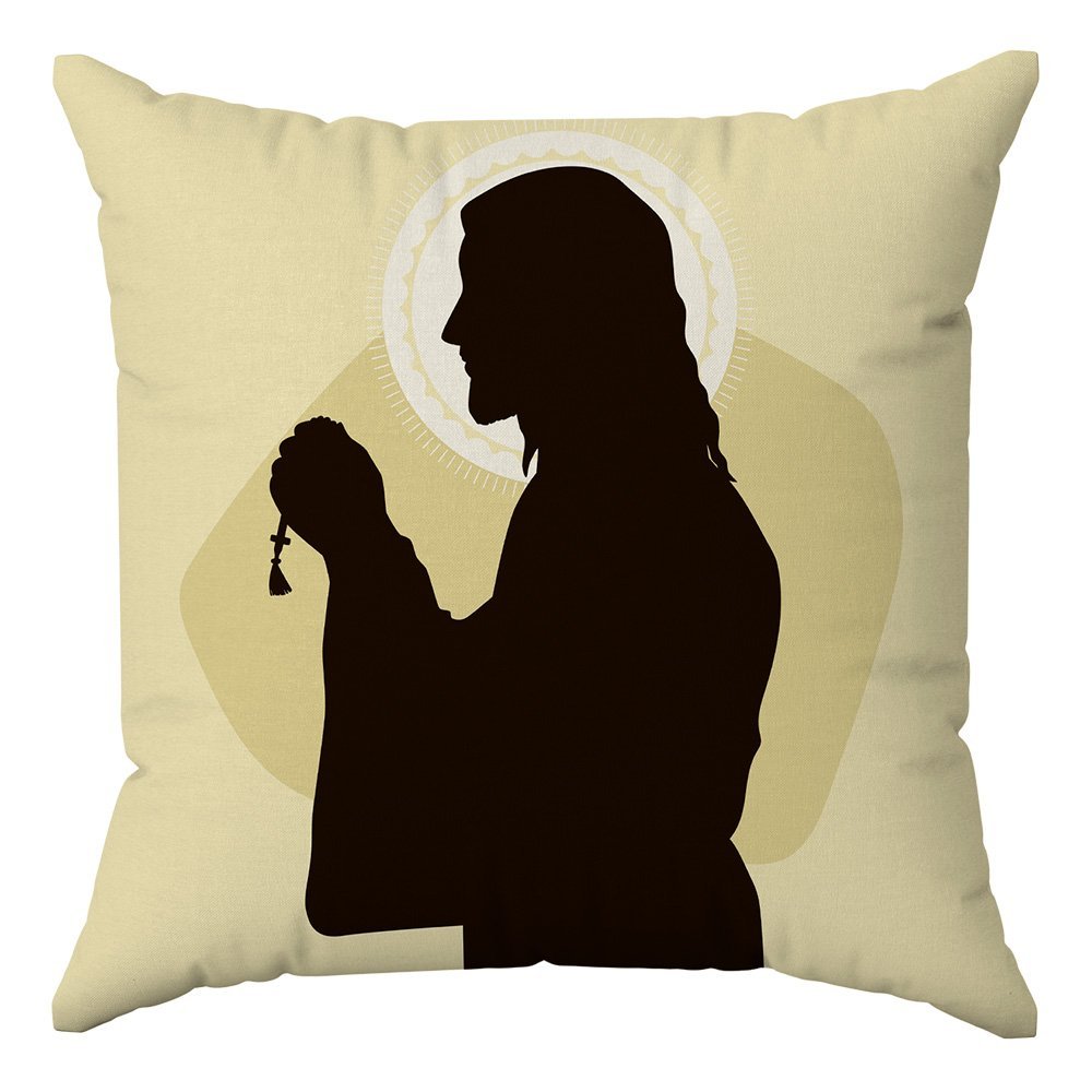 Kit 3 Capas Almofadas Jesus Cristo Salvador 45x45 Id Decor Natal - 4