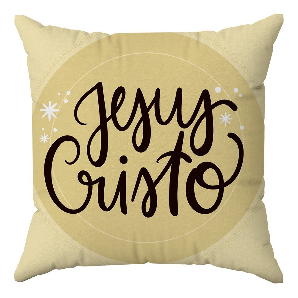 Kit 3 Capas Almofadas Jesus Cristo Salvador 45x45 Id Decor Natal - 3